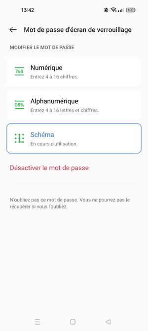 Votre téléphone est maintenant sécurisé par un écran de verrouillage