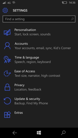 Return to the Settings menu and select Privacy