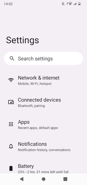 Select Network & internet