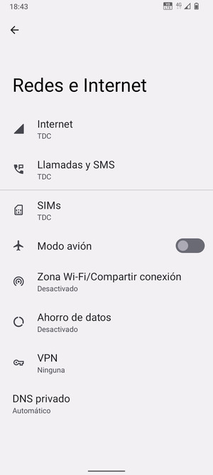 Seleccione Zona Wi-Fi/Compartir conexión