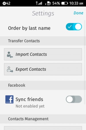 Select Import Contacts