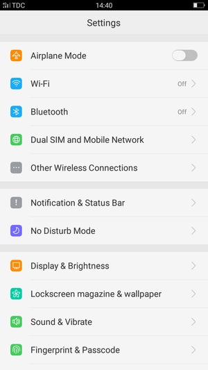 Select Dual SIM and Mobile Network