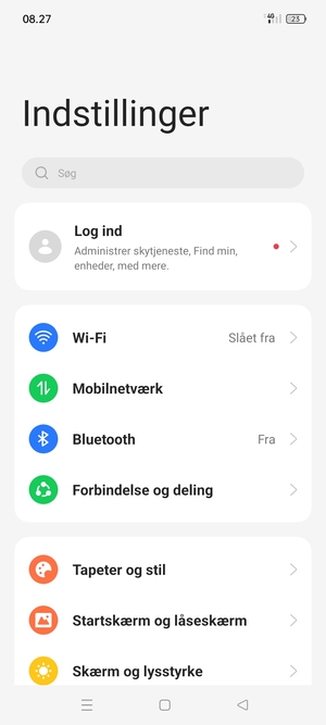 Vælg Mobilnetværk