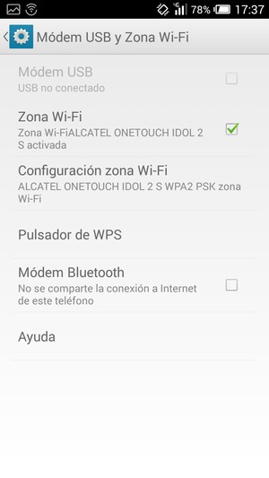Seleccione Configuración zona Wi-Fi