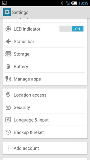 Return to the Settings menu and select Location access
