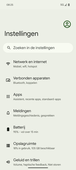 Selecteer Netwerk en internet