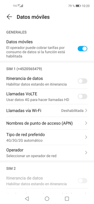 Para cambiar la red en caso de problemas de conectividad, seleccione Operador