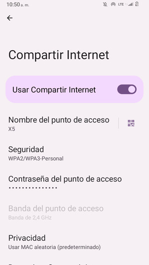 El teléfono ha sido configurado para su uso como módem