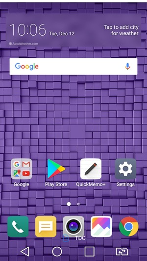 Return to the Home screen and select the Recent apps button