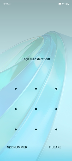 Telefonen din er nå sikret med en skjermlås