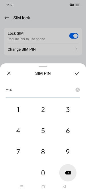 Enter your New SIM PIN and select OK