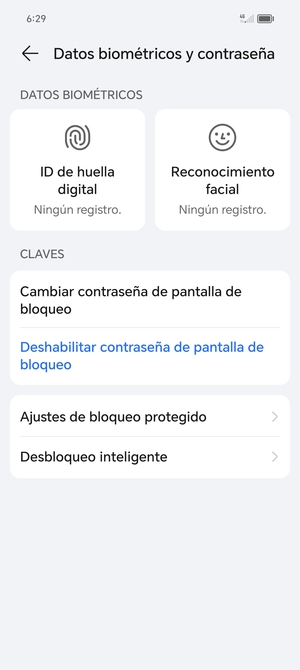 El teléfono ha sido asegurado con un bloqueo de pantalla