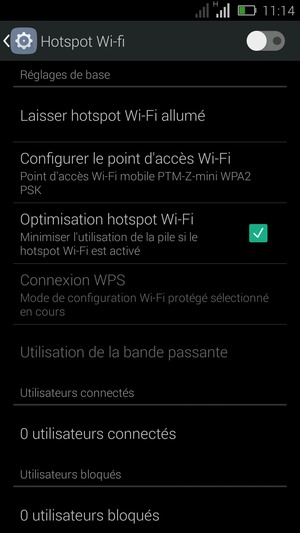 Sélectionnez Configurer le point d'accès Wi-Fi 