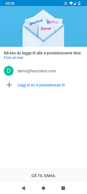 Velg GÅ TIL GMAIL