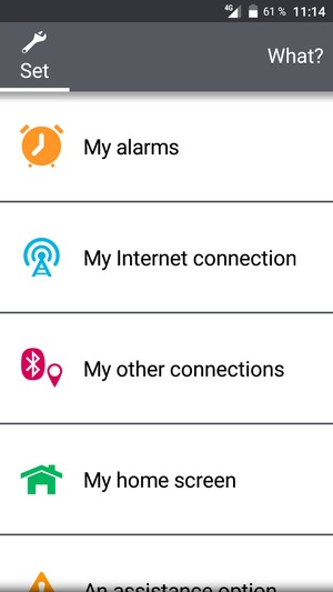 Scroll to and select My Internet connection