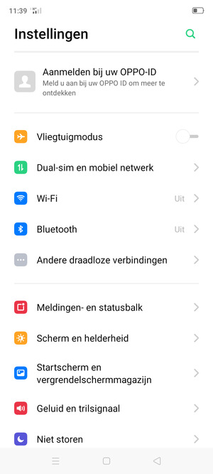 Selecteer Dual-sim en mobiel netwerk