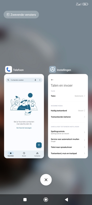 Selecteer het Verwijderen-pictogram om alle actieve apps te sluiten