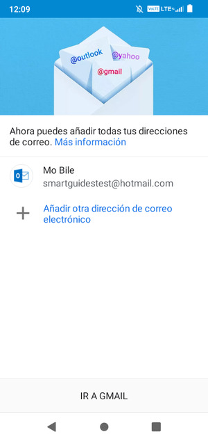 Seleccione IR A GMAIL