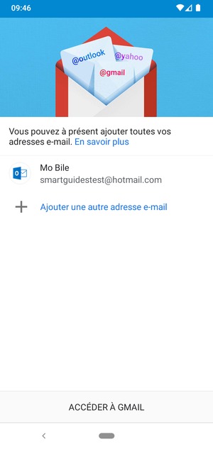 Sélectionnez ACCÉDER  À GMAIL