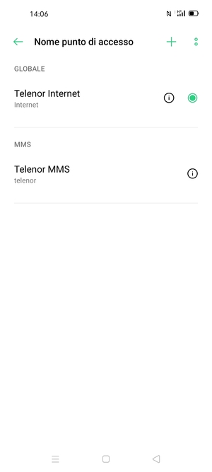 Il tuo telefono è ora stato configurato per gli MMS