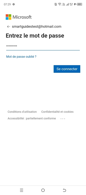 Saisissez votre Mot de passe et sélectionnez Se connecter