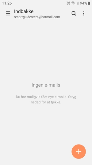 Din Hotmail er klar til brug