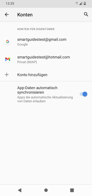 Wählen Sie Ihr Google Konto