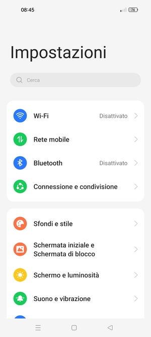 Seleziona Rete mobile