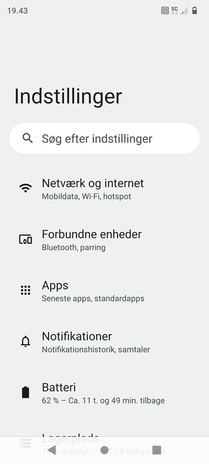 Vælg Netværk og internet