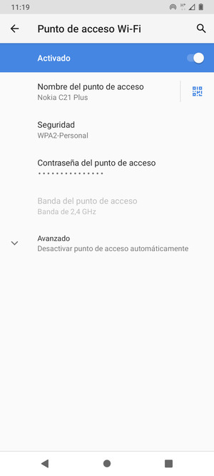 El teléfono ha sido configurado para su uso como módem