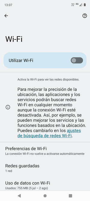 Active Utilizar Wi-Fi