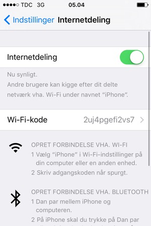 Vælg Wi-Fi-kode