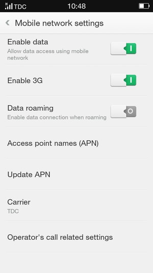 To enable 3G, set Enable 3G to ON