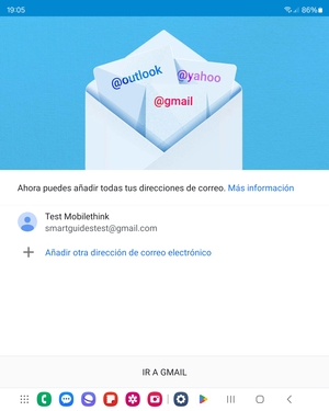 Seleccione IR A GMAIL