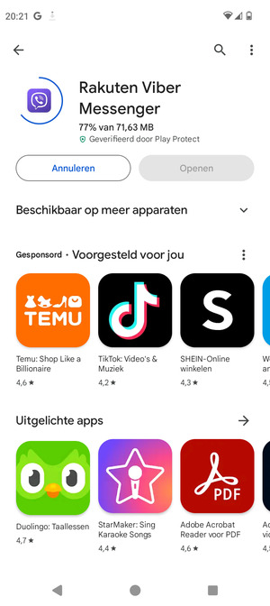 Wacht tot het installatieproces beëindigd is