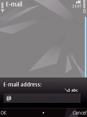 Enter your E-mail address and select OK