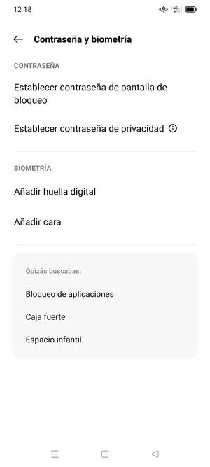 Seleccione Establecer contraseña de pantalla de bloqueo