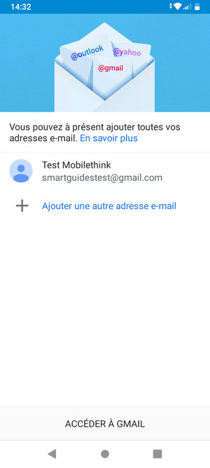 Sélectionnez ACCÉDER À GMAIL