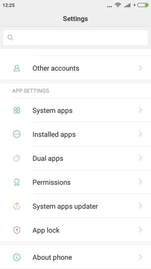Select System apps