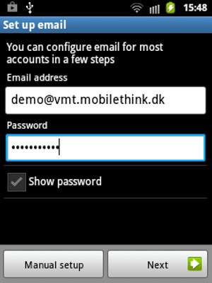 Enter your Email address and password. Select Next