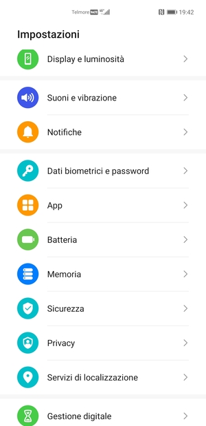 Per attivare il blocco dello schermo, vai al menu Impostazioni e seleziona Dati biometrici e password