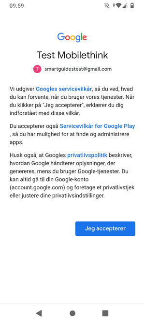 Vælg Jeg accepterer