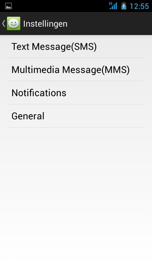 Selecteer Text Message(SMS)