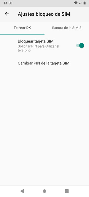 Seleccione Digicel y Cambair PIN de la tarjeta SIM