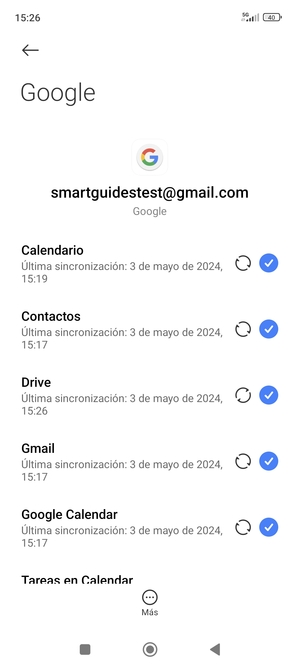 Asegúrese de haber seleccionado Contactos