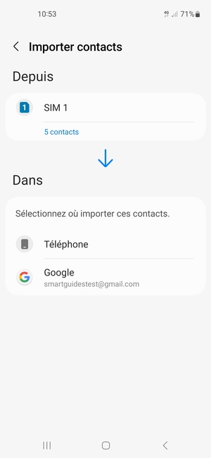 Sélectionnez  Google