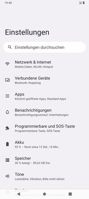 Wählen Sie Netzwerk & Internet