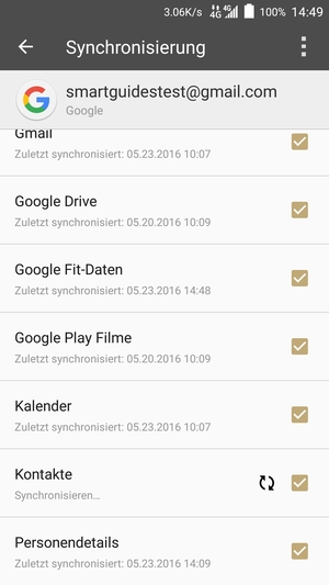 Ihre Kontakte von Google werden nun auf Ihrem Smartphone synchronisiert