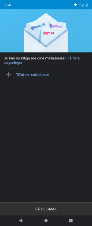 Vælg Tilføj en mailadresse