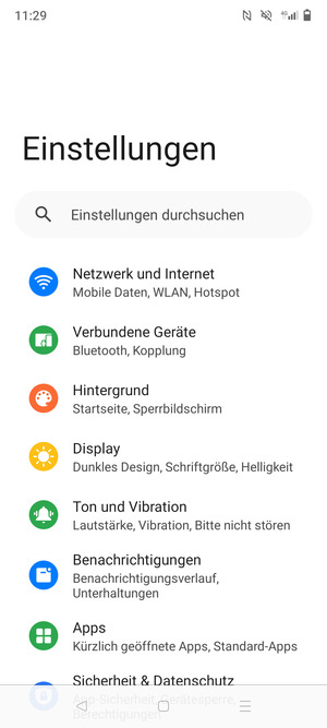 Wählen Sie Netzwerk und Internet